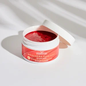 Maschera rosso ciliegia