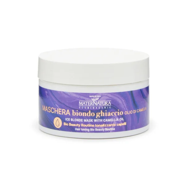 Maschera Tonalizzante Capelli Biondo Ghiaccio all'Olio di Camelia - immagine 4